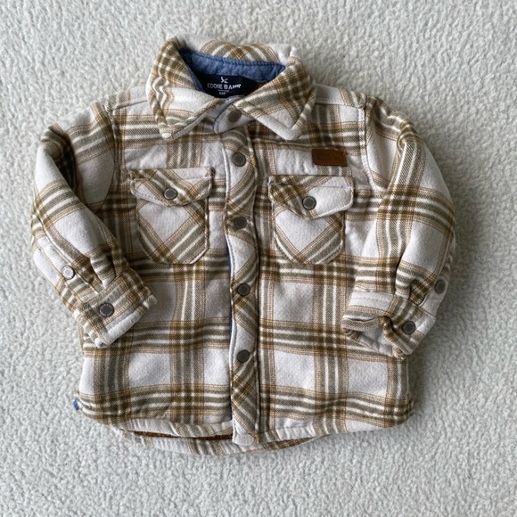 Eddie Bauer Baby Plaid Button-Up Jacket - Picture 1 of 4